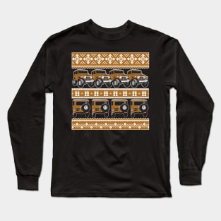 FJ40 Christmas Sweater in Brown Long Sleeve T-Shirt